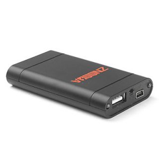 Portable Battery and Mini LED Torch for iPhone, iPod and Mobile Phones (Black, 1600mAh)