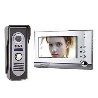 7 Inch Color TFT LCD Video Door Phone Intercom System with Waterproof Camera (420 TVL)