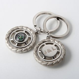 Personalized Compass Key Ring – Run On The Wheels (Set of 4)