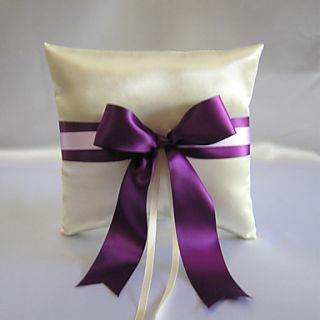 Double Color Sash And Bow Ring Pillow