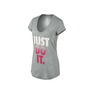 Nike Just Do It Boyfriend Tee, Grey, Womens