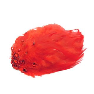 Gorgeous Red Feather Wedding Bridal/ Patry Corage Headpiece