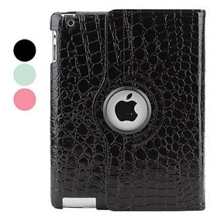 Crocodile Skin Style PU Leather Case with Stand for iPad 2/3/4 (Assorted Colors)
