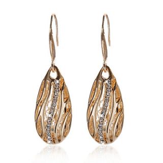 18K Gold Plated Fabulous Clear Rhinestone Fashion Earrings