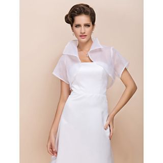 Tulle Short Sleeve Wedding Jacket / Wrap (More Colors)