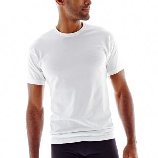 Adidas 3 pk. climalite Cotton Crewneck T Shirts, White, Mens
