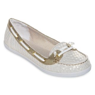 ARIZONA Harbor Boat Shoes, Gold, Womens