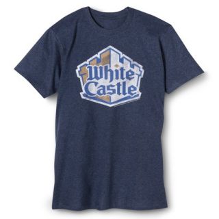 Mens Graphic Tee White Castle   Navy L