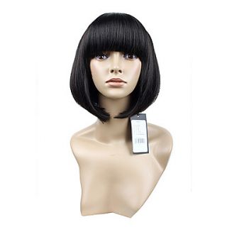 Capless Cute Short Hair Charm Synthetic Wig Full Bang 4 Colors To Choose