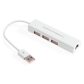 USB2.0 Network Adaptor with 3 Port USB Hub