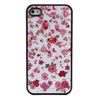 Cartoon Style Flowers Pattern Hard Case for iPhone 4 and 4S