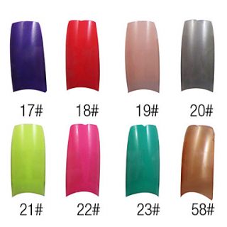 70 Pcs Full Cover Girls French Acrylic Nails Tips 8 Colors Available