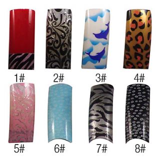 70 Pcs Full Cover Beautiful French Acrylic Nails Tips 8 Colors Available
