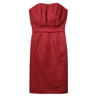 TEVOLIO Womens Plus Size Taffeta Strapless Dress   Stoplight Red   28W