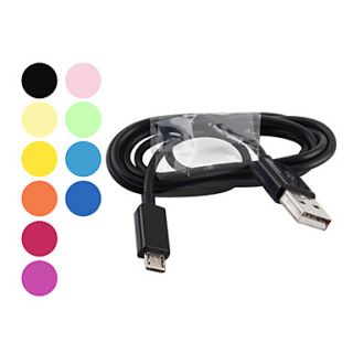 USB Male to Micro USB Male Cable for Samsung Galaxy S3 I9300 S2 I9100 and Other Cellphone (Assorted Colors)