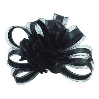 Nice Tulle Wedding Bridal Black Flower/ Corsage/ Headpiece