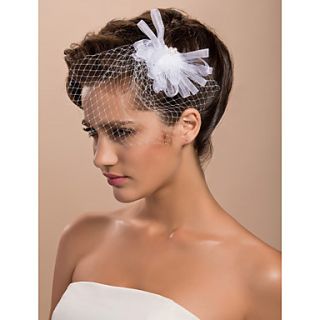 15cm x 8cm Gorgeous Tulle Wedding Bridal White Flower/ Corsage/ Headpiece