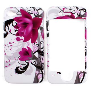 Flower Pattern Style Protective Case for iPhone 4 and 4S (Multi Color)