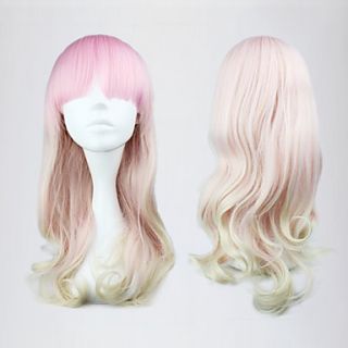 Lolita Wave Wig Inspired by Pink and White Mixed Color 55cm Sweet