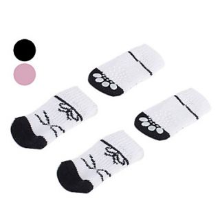 Meow Meow Anti Skid Socks for Dogs (S L, Assorted Colors)