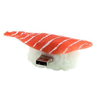 4GB Fillet Sushi Shaped USB 2.0 Flash Drive (White)