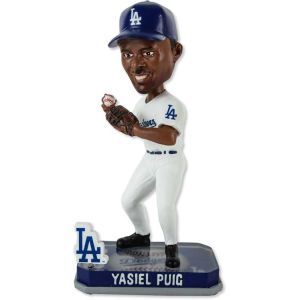 Los Angeles Dodgers Yasiel Puig Forever Collectibles Springy Logo Bobble