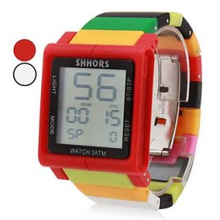 Unisex Touch Screen Digital Colorful Plastic Band Wrist Watch (Assorted Colors)