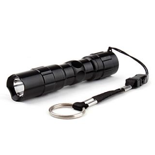 Police 1 Mode LED Flashlight with Box (50LM, 1xAA, Black)