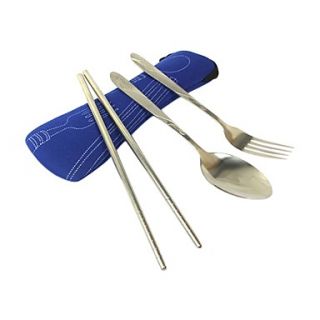 Stainless Steel Dinner Set (Pouch Color Assorted)