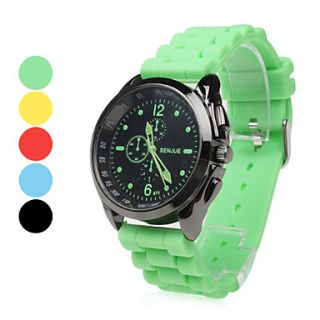 Hottest Unisex Rubber Analog Quartz Wrist Watch (Assorted Colors)
