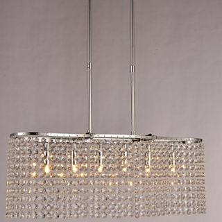 Comtemporary 6   Light Crystal Chandeliers with G9 Bulb Base