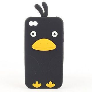 Unique Stay Bird Pattern Silicone Case for iPhone 4 and 4S (Assorted Colors)