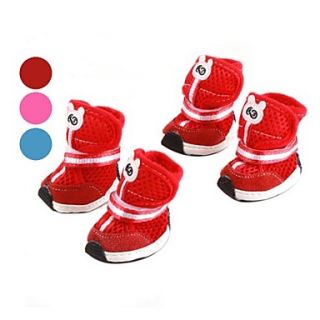 Cartoon Panda Style Mesh Velcro Boots for Dogs (XS XL, Assorted Colors)