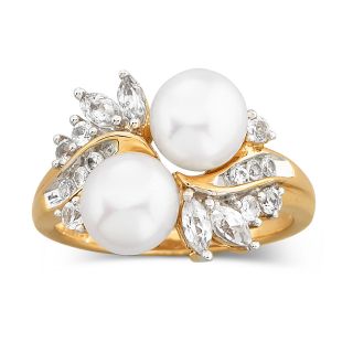 Cultured Freshwater Pearl Ring, Yellow, Womens