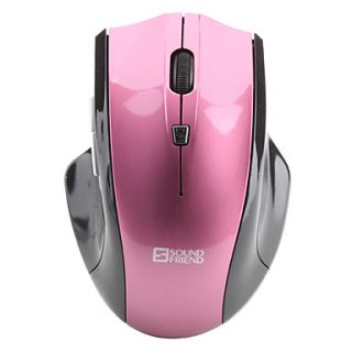 Ergonomic 2.4GHz Wireless 800/1600dpi Optical Mouse (2 x AAA Battery Included)