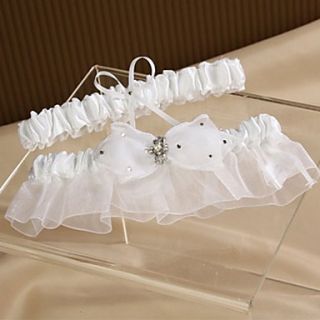 Elegant Satin And Organza With Bowknot Wedding Garters(Set of 2)
