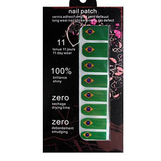 Full Cover Flag Of Brazil Style Nail Stickers