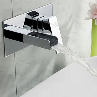 Sprinkle by Lightinthebox   Widespread Waterfall Bathroom Sink Faucet Chrome Finish