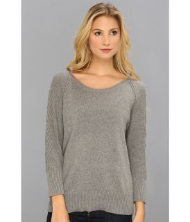 LAmade Cable Stitch Dolman Sleeve Top Womens Sweater (Gray)