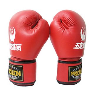 Leather Full Finger Soft And Porous Boxing Gloves (Average Size)