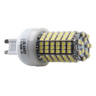 G9 138 3528 SMD 7W 350 450LM 6000 6500K Natural White Light LED Corn Bulb (220 240V)