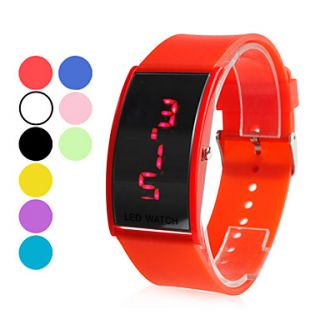 Mens Plastic Digital LED Wrist Watch (Assorted Colors)