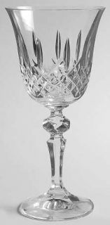 Edinburgh Crystal Elegance Wine Glass   Clear,Crisscross&Vertical Cut,Knob Stem