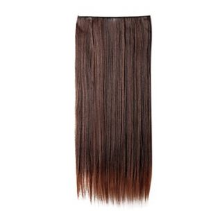 Clip In/On Straight Synthetic Hair Extensions   3 Colors Available