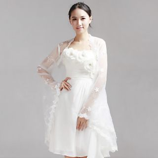 Long Sleeve Lace Special Occasion Jacket/Wedding Wrap(More Colors)