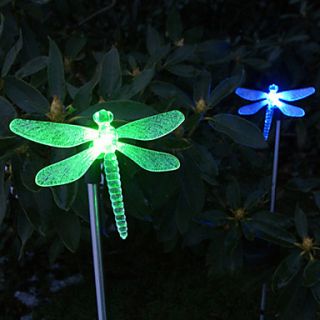 Solar Color Changing Dragonfly Style Garden Stake Light