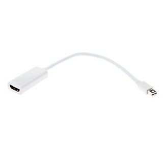 Mini DisplayPort Male to HDMI V1.3 Female Cable for Macbook White(0.3M)