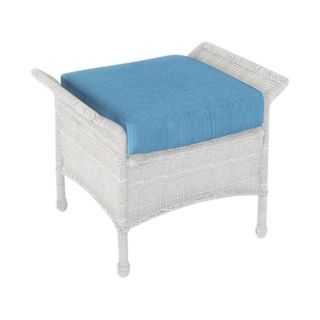 Chicago Wicker and Trading Co Forever Patio Rockport Ottoman   FP ROC O WH AB