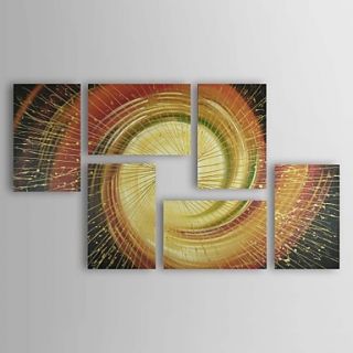 Hand painted Oil Painting Abstract Oversized Wide Set of 6