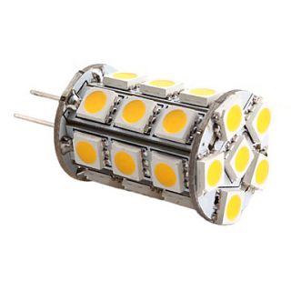 G4 5W 27x5050 SMD 400 450LM 3000 3500K Warm White Light LED Corn Bulb (12V)